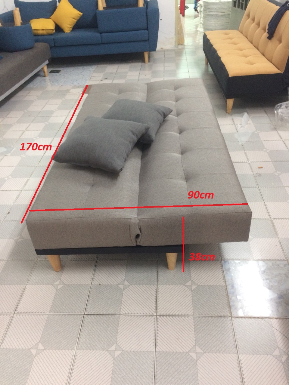 Ghế sofa giường bed tím đậm bộ salon phòng khách SB12-cabo