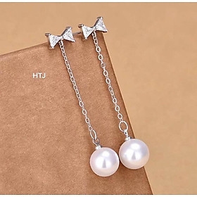 Bông tai bạc tua trai chất liệu bằng bạc s925 MS055