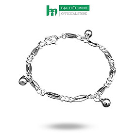 Lắc Tay Lắc Chân Trẻ Em Bạc Hiểu Minh LTE097S chiếc chuông nhỏ
