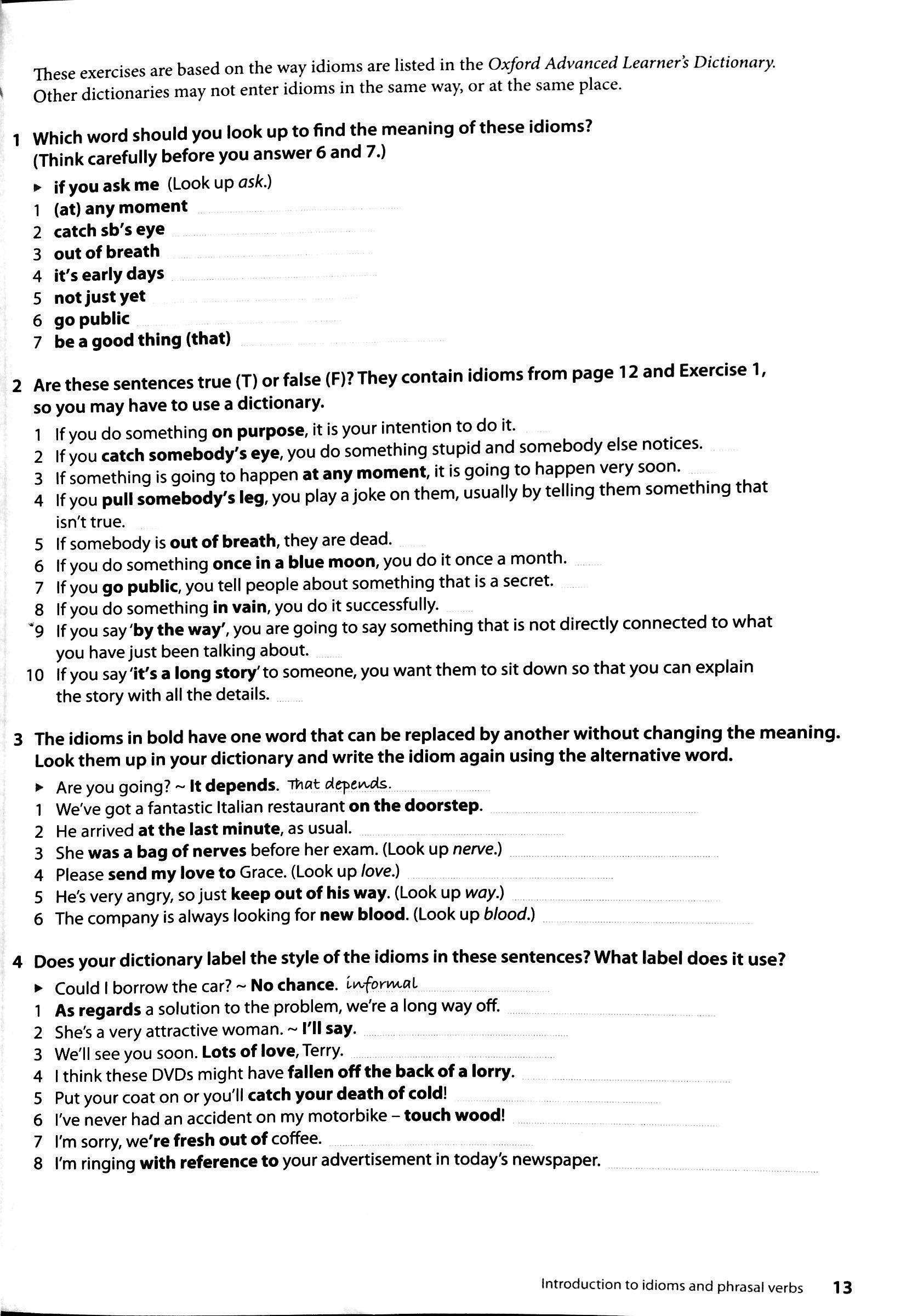 Oxford Word Skills Intermediate Idioms and Phrasal Verbs