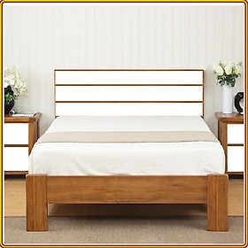 Giường ngủ gỗ sồi Juno sofa màu tự nhiên kết hợp trắng