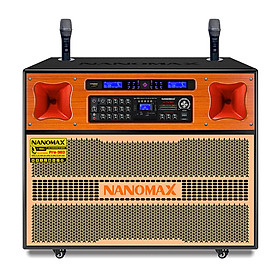 Loa Kéo Điện Bass Đôi Nanomax Pro-903 2000w Bass 40cm x2 16 Sò Karaoke Bluetooth Hàng Chính Hãng
