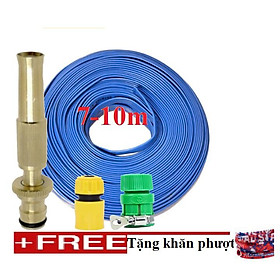 Bộ dây vòi xịt nước rửa xe, tưới cây . tăng áp 3 lần, loại 7m, 10m 206587 cút sập,+tặng khăn phượt