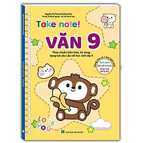 Sách - Take Note Văn 9 - Không Lò Xo - Dùng Cho Cả 3 Bộ SGK Mới - Minh Thắng