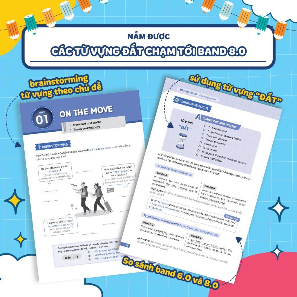 Sách - Từ Vựng IELTS 8.0 - Từ Vựng Đắt Để Đạt Điểm Cao 4 Kỹ Năng - Megabook