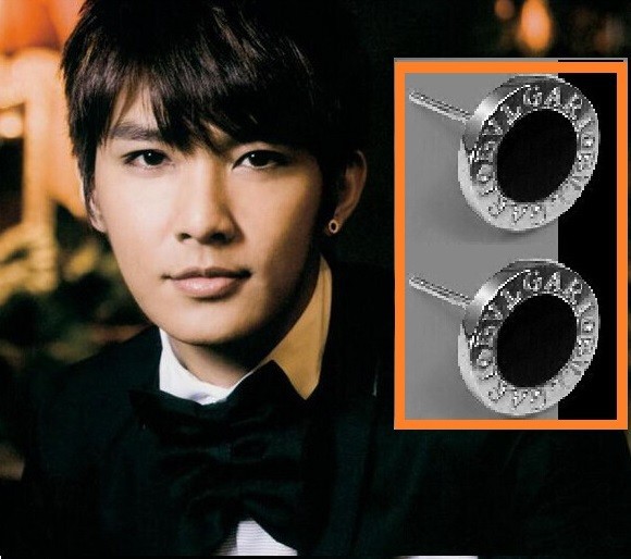 Đôi Bông tai nam titanium mạ bạc 925 siêu đẹp sang trọng