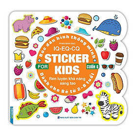 Sách - Bóc Dán Hình Thông Minh IQ EQ CQ - Sticker For Kids Cho Bé 2 - 8 Tuổi - Cuốn 6 - Minh Thắng