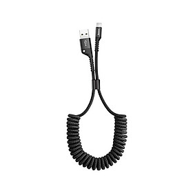 Dây cáp sạc lò xo Lightning dành cho iPhone iPad Baseus Spring 1m sạc nhanh - Hàng chính hãng
