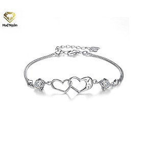 Lắc tay bạc Ý S925 Huệ Ngân - Trái tim xinh RYB 140111