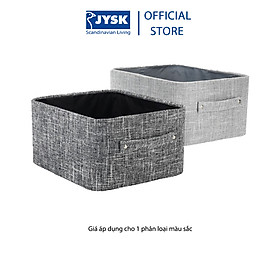 Giỏ đa năng | JYSK Malte | polyester | xám/đen | R32xD27xC16cm