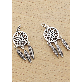 Combo 2 cái charm bạc hình dream catcher tròn treo - Ngọc Quý Gemstones