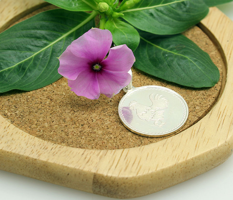 Dây Chuyền Và Mặt Dây Chuyền Trẻ Em Bằng Bạc Ta Bạc Hiểu Minh DTE009 - Tuổi Dậu