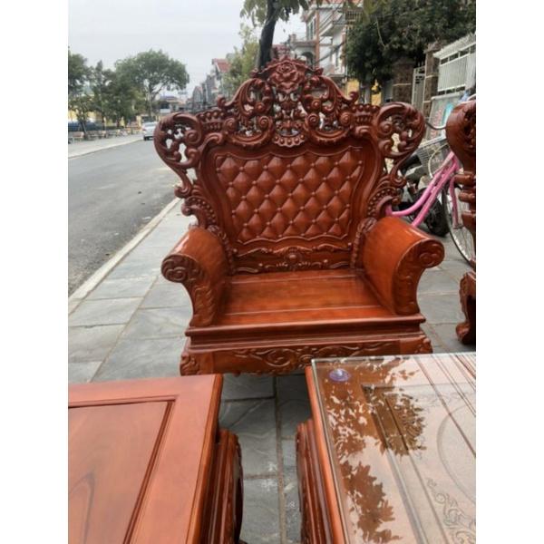 Bộ bàn ghế hoàng gia gỗ xà cừ - NỘI THẤT BÌNH LONG 0988-352-210