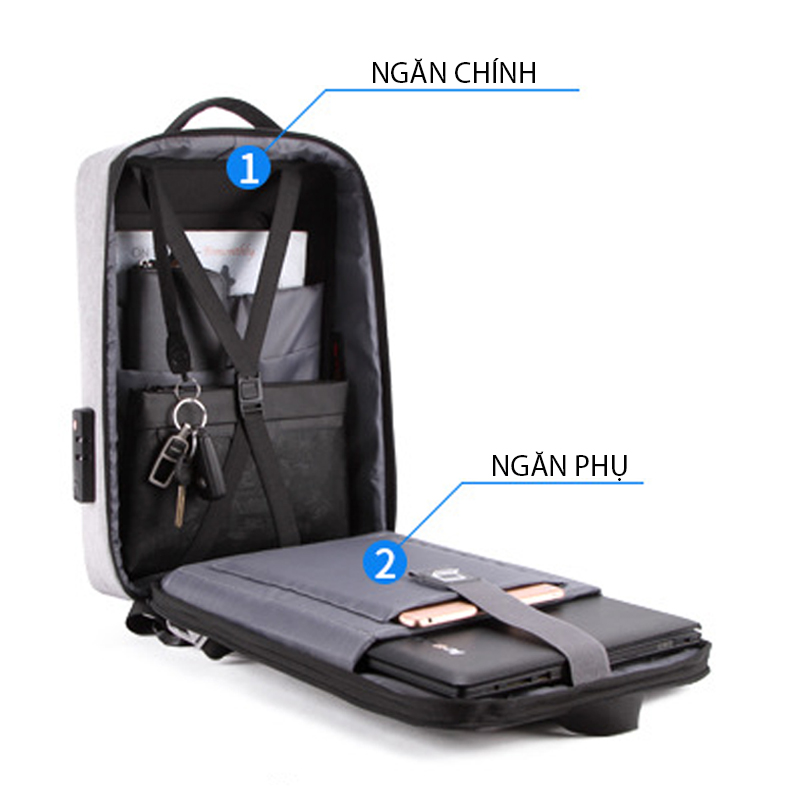 Balo laptop (15.6 inch) phong cách hiện đại - BEE GEE BLLT5599A1