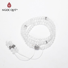 Chuỗi 108 hạt moonstone đá mặt trăng mệnh thủy, kim - Ngọc Quý Gemstones - 10mm