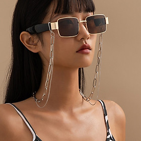 Phụ kiện kính chuỗi đeo mắt kiếng nhiều lớp phụ kiện hip hop Âu Mỹ xu hướng mới trend