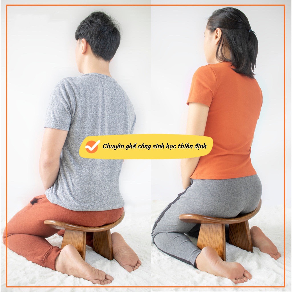 Ghế Công Sinh Học Thiền Định Gỗ Đặc Cao Cấp Nhập Khẩu – Đa Năng: Thư Giãn, Làm Việc, Đọc Sách, Tốt Cho Sức Khỏe