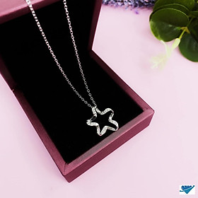 Dây chuyền nữ thời trang cao cấp chất liệu bằng bạc Ý xi kim SA0013
