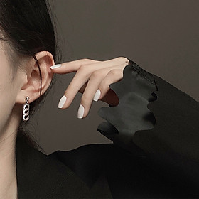 Bông tai unisex xích ba mắt thời trang basic mạnh mẽ