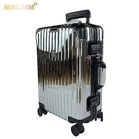 [XẢ KHO LỖI NHẸ – GIẢM 50%] Vali kéo du lịch cao cấp chất liệu hợp kim nhôm nguyên khối MS1305 Macsim cao cấp màu đen cỡ 20inches
