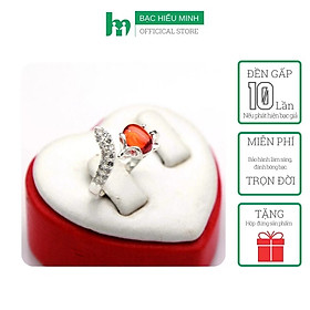 Nhẫn Nữ Bạc - Hồ Ly Xinh Đá Đỏ - Bảo Hành Vĩnh Viễn ( Hàng Chính Hãng ) Bạc Hiểu Minh NU430T