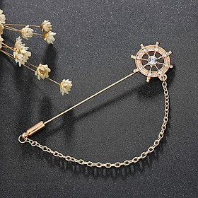 Ghim cài áo Bánh lái xích - lapel pin - Phụ kiện cưới chú rể