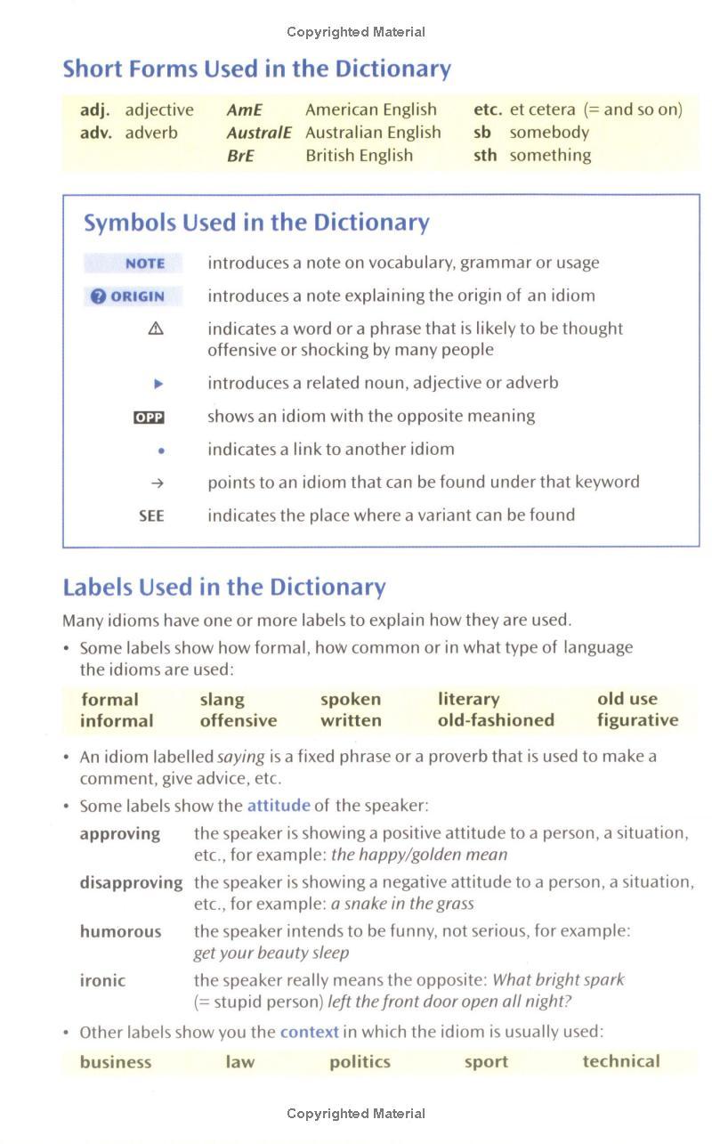 Oxford Idioms Dictionary for Learners of English (New Edition)