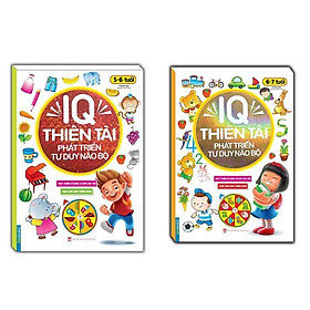 Sách - IQ Thiên Tài - Phát Triển Tư Duy Não Bộ Cho Bé - 5 - 6 Tuổi + 6 - 7 Tuổi - Combo 2 Cuốn - Minh Thắng