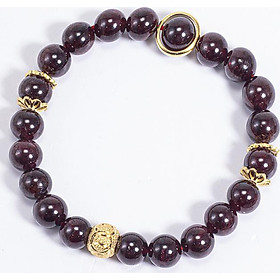 Vòng Tay Phong Thủy Nữ Đá Garnet Phối Charm Cầu (4mm) Mệnh Hỏa, Thổ Ngọc Quý Gemstones