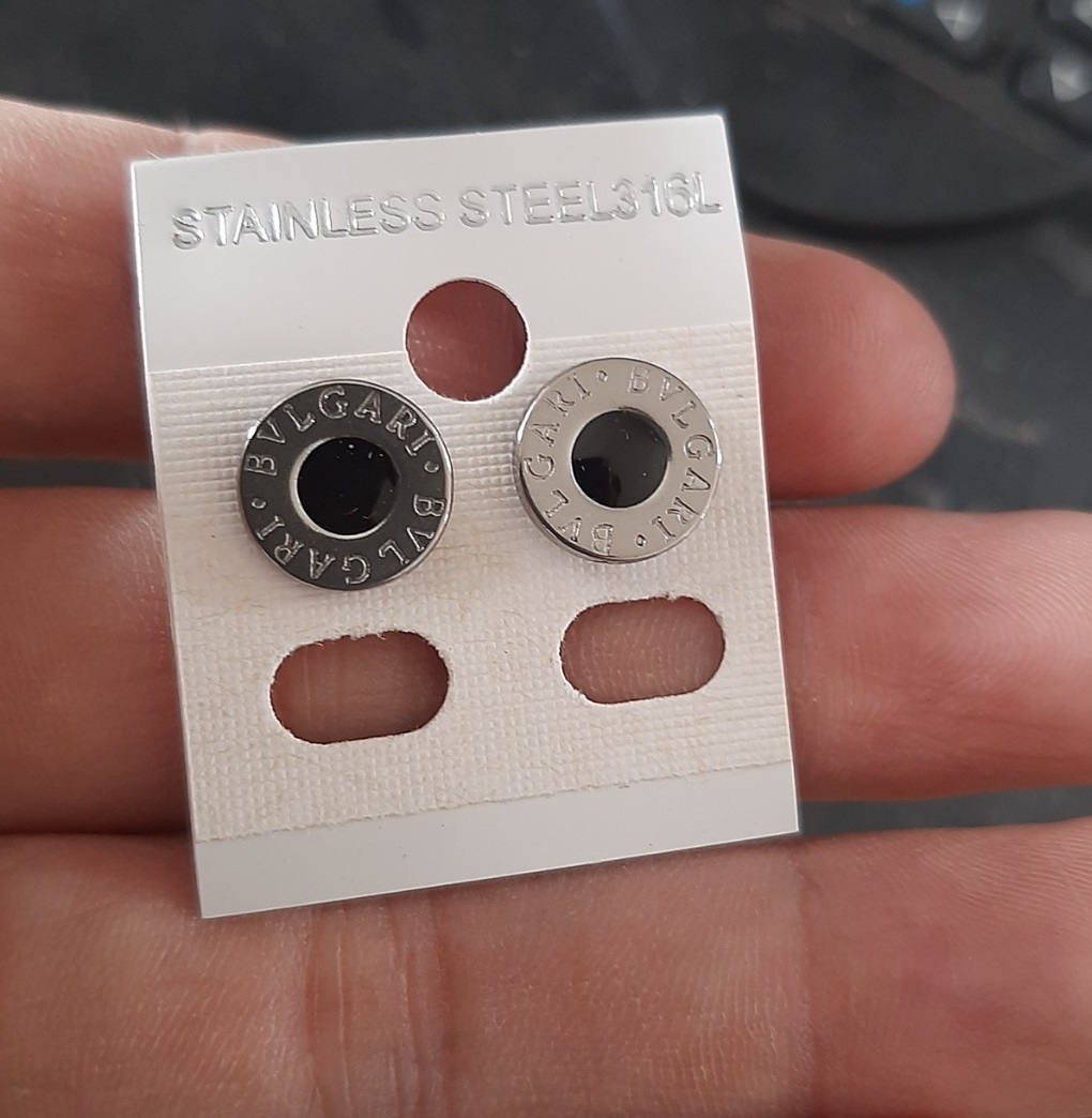 Đôi Bông tai nam titanium mạ bạc 925 siêu đẹp sang trọng