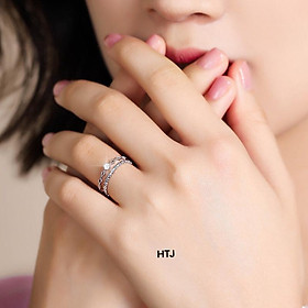 Nhẫn bạc freesize thời trang cá tính chất liệu bằng bạc s925 SA0078