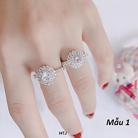 Nhẫn nữ mặt đá cao cấp chất liệu bạc s925 MS85a