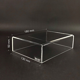 Hộp mica không nắp Enter TB107 180x130x50mm mica dày 3mm, Khay chia ngăn kéo hộc tủ, Khay nhựa đựng đồ dùng