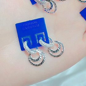 Bông tai bạc nơ khoá bập chất liệu bằng bạc s925 MS0903