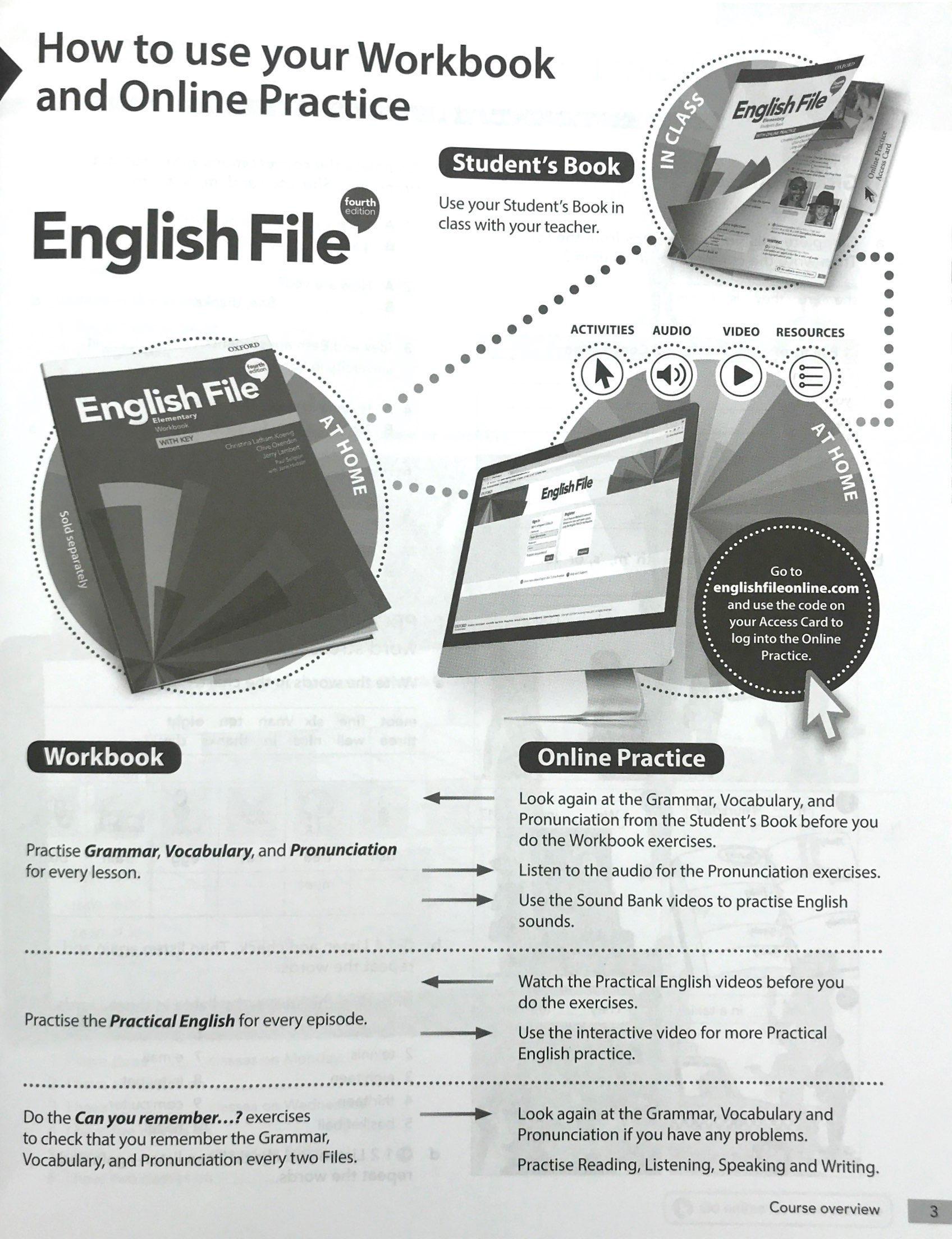 English File 4th Edition: Elementary: Workbook With Key