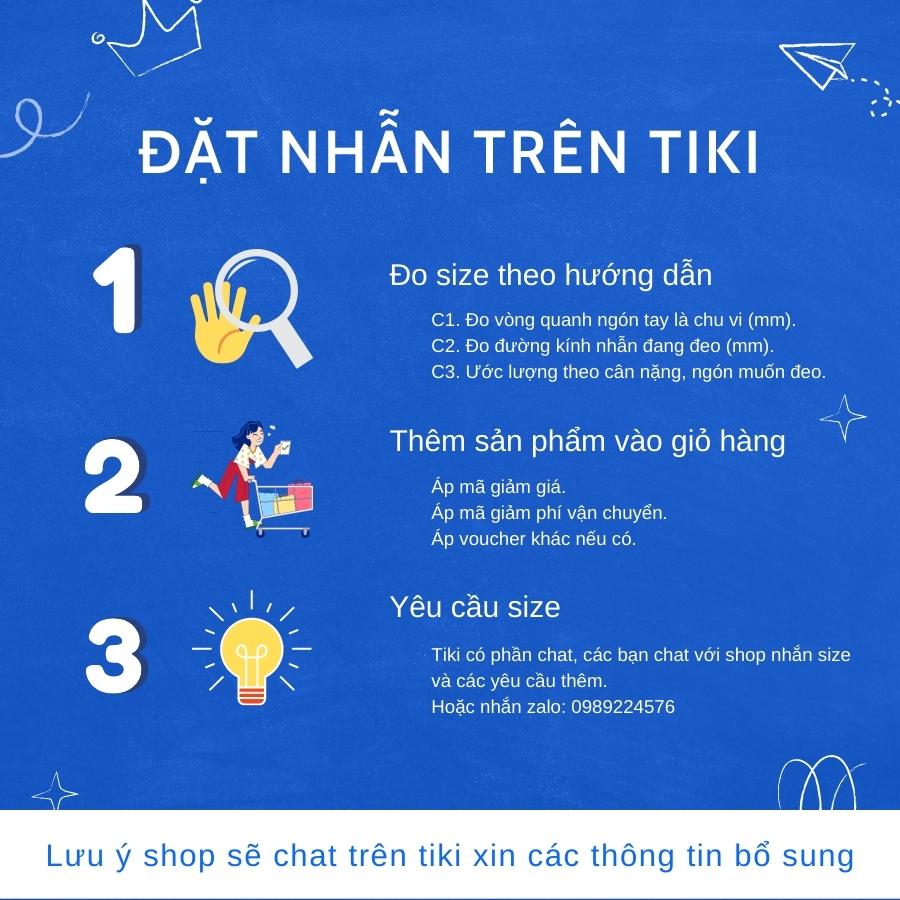 Nhẫn Nam Bạc Hiểu Minh NA573S - Nhẫn Mỹ - Bảo Hành Vĩnh Viễn ( Hàng Chính Hãng )