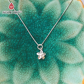 Dây chuyền bạc mặt hoa 5 cánh - Ngọc Quý Gemstones