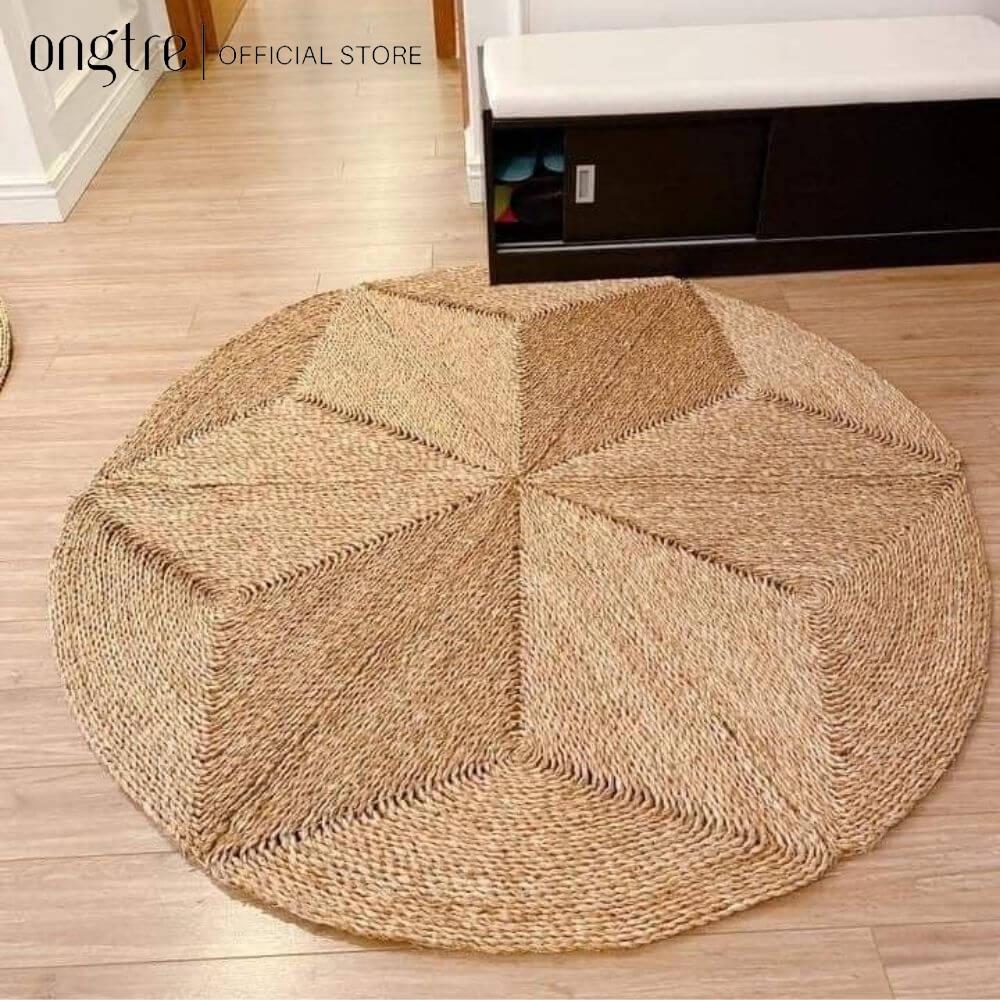 Thảm trải sàn hình sao ONGTRE bằng Cói trang trí nhà cửa chụp ảnh nhiều kích thước 60/80/100/120/150/180cm