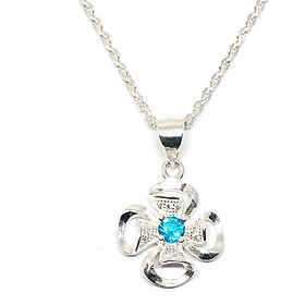 Dây Và Mặt Dây Chuyền Bạc Hiểu Minh DMD066 cỏ 4 lá
