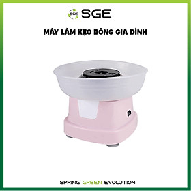 Máy Làm Kẹo Bông Gòn Mini SGE BX-G400 Công Suất 400W Vỏ Máy Inox, PP Dễ Sử Dụng Giá Hấp Dẫn - Tặng Thìa Đong, Que Kẹo