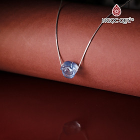 Mặt dây chuyền hoa aquamarine mệnh thủy, mệnh mộc - Ngọc Quý Gemstones