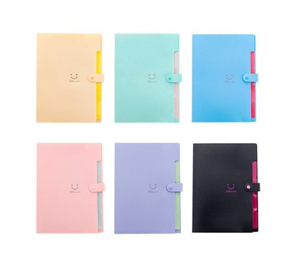Túi Đựng Giấy A4 - Bìa Đựng Hồ Sơ Hình Mặt Cười Dễ Thương - Chính Hãng (Màu ngẫu nhiên)
