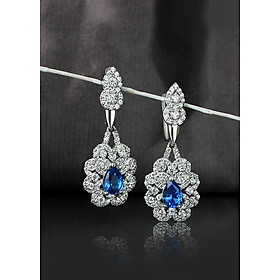 Bông Tai Xanh LuxJy Jewelry E1031