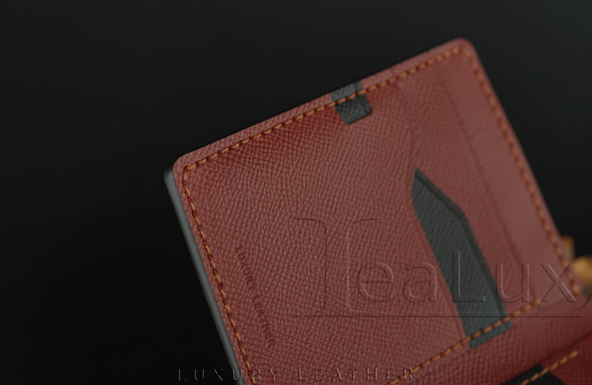 Ví Da Epsom Dáng Đứng Handmade Lealux Epsom Wallet 3