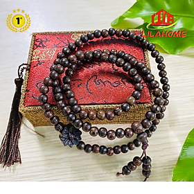 Vòng Tay Trầm Hương 108 Hạt Tròn 8 Ly 6 Ly Full Hộp Đẹp - Chính Hãng