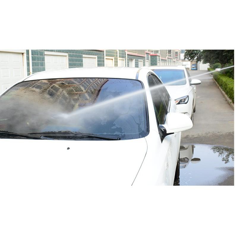 Bộ dây và vòi xịt tăng áp rửa xe tưới cây 15M (cút đồng nối nhựa đen) 206817