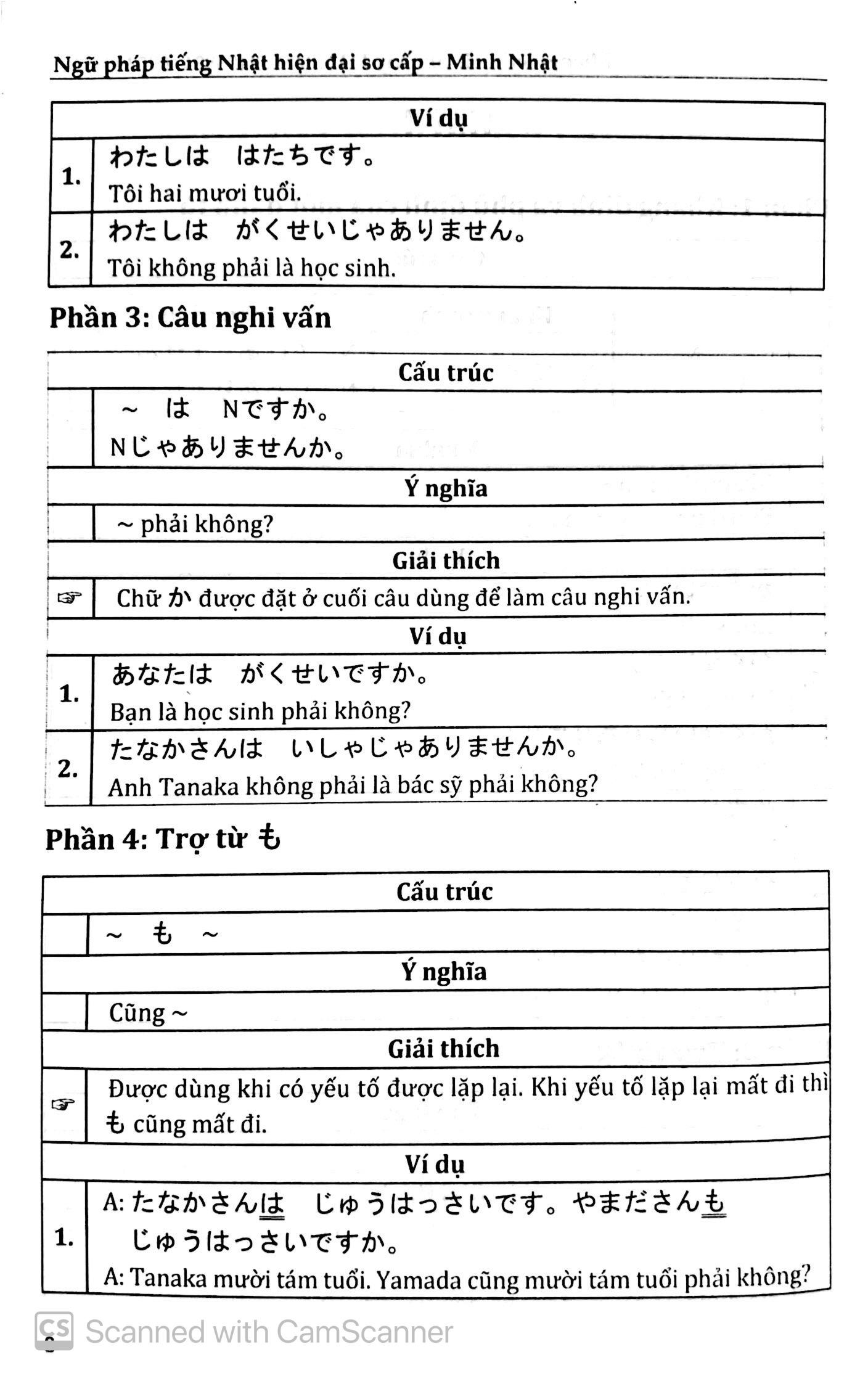 Ngữ Pháp Tiếng Nhật Hiện Đại Sơ Cấp