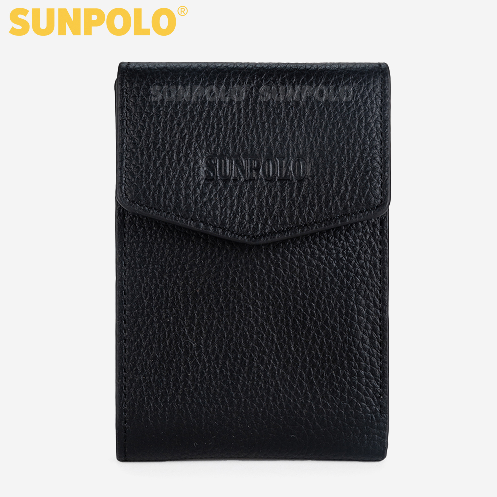 Ví Nam, Bóp Nam Da Bò SUNPOLO WSCT54 (Đen)