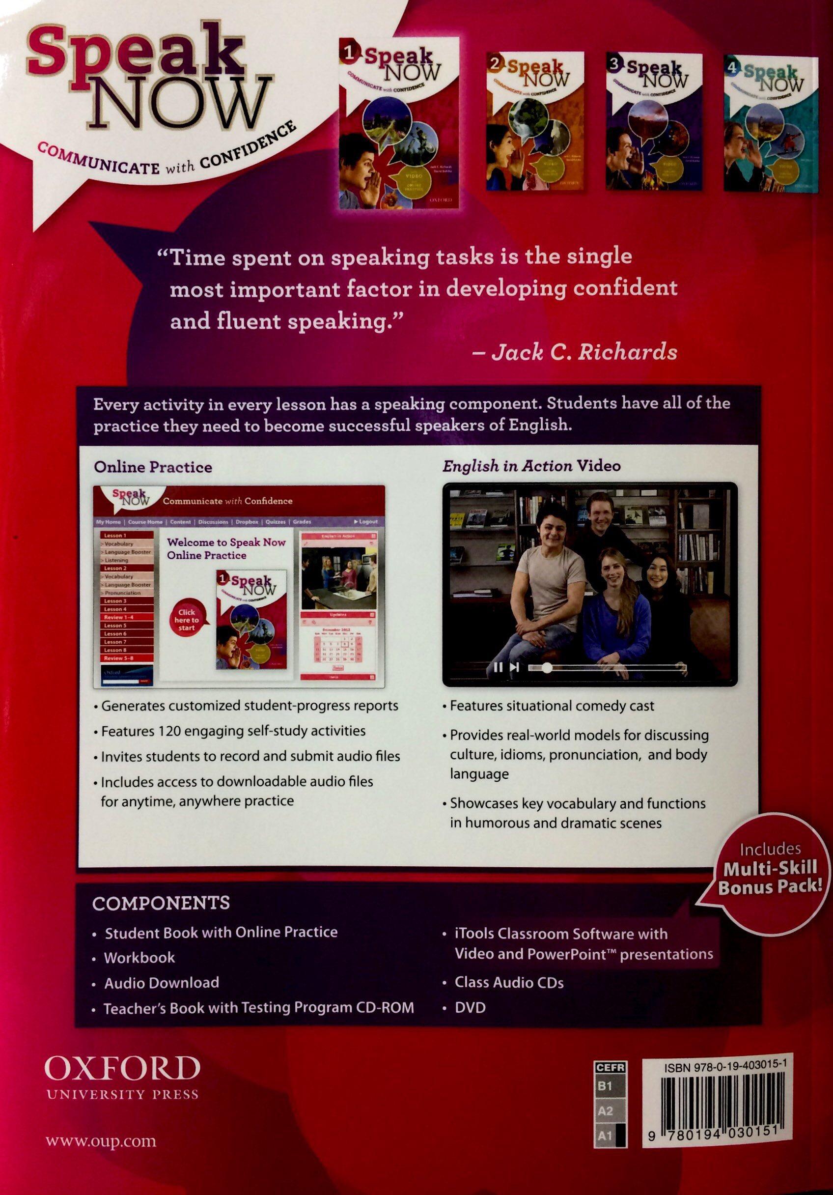 Speak Now 1 Student Book with Online Practice