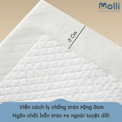 [Bán Lẻ] TẤM LÓT CHỐNG THẤM MOLLI DÙNG 1 LẦN CHO MẸ SAU SINH VÀ BÉ SƠ SINH, TẤM LÓT THAY TÃ